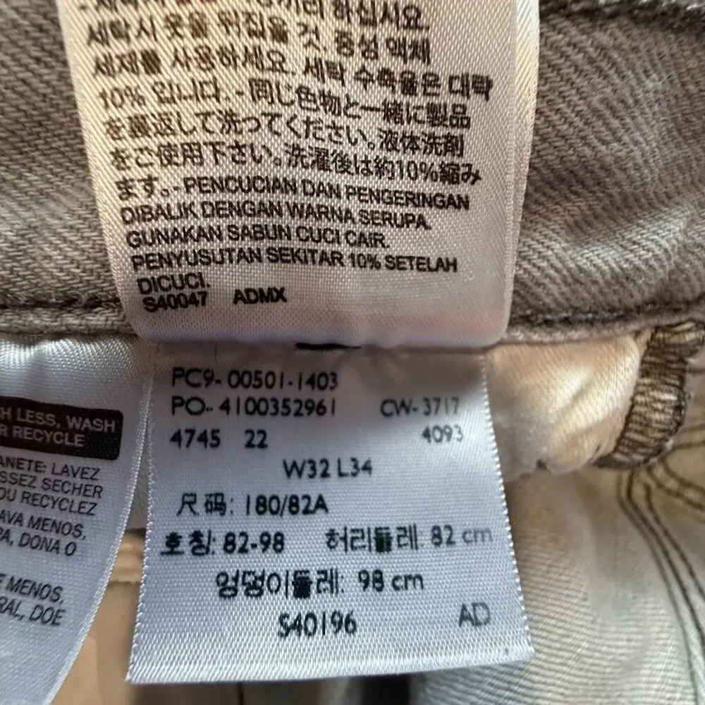 Levi's 501 Original Fit Jeans in "Silver Rigid" (Grey), 32x34 (measures 29x30) - Picture 9 of 13